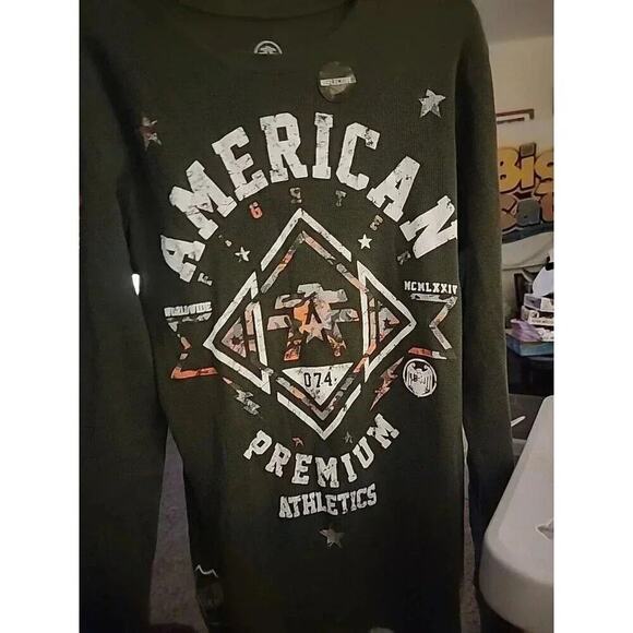 Affliction American Fighter Thermal Shirt NWT Medium NWT Excellent A102 Nice - Picture 1 of 6